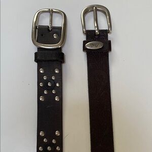 Calvin Klein Black & Levi Brown Leather Belt